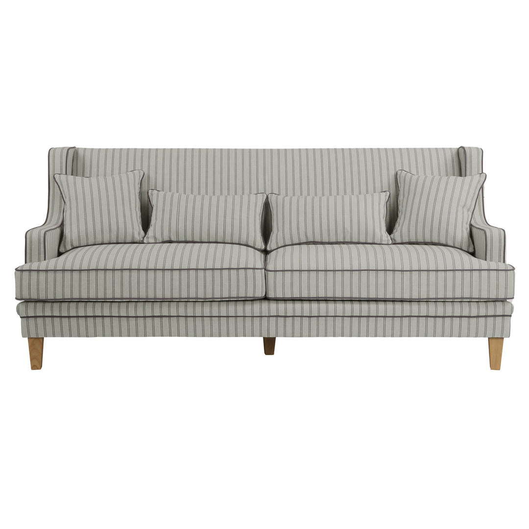 Bondi 3 Seat Sofa Blue/White Pin Stripe - OneWorld Collection