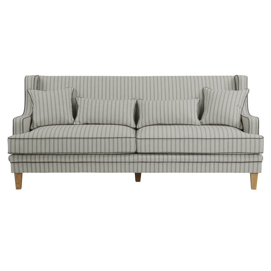 Bondi 3 Seat Sofa Blue/White Pin Stripe - OneWorld Collection