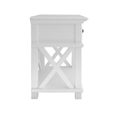 Sorrento White Bedside Table - OneWorld Collection