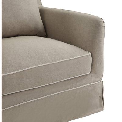 Noosa Armchair Natural & White Piping - OneWorld Collection