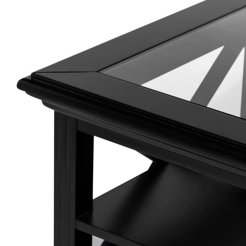 Sorrento Large Glass Coffee Table Black - OneWorld Collection