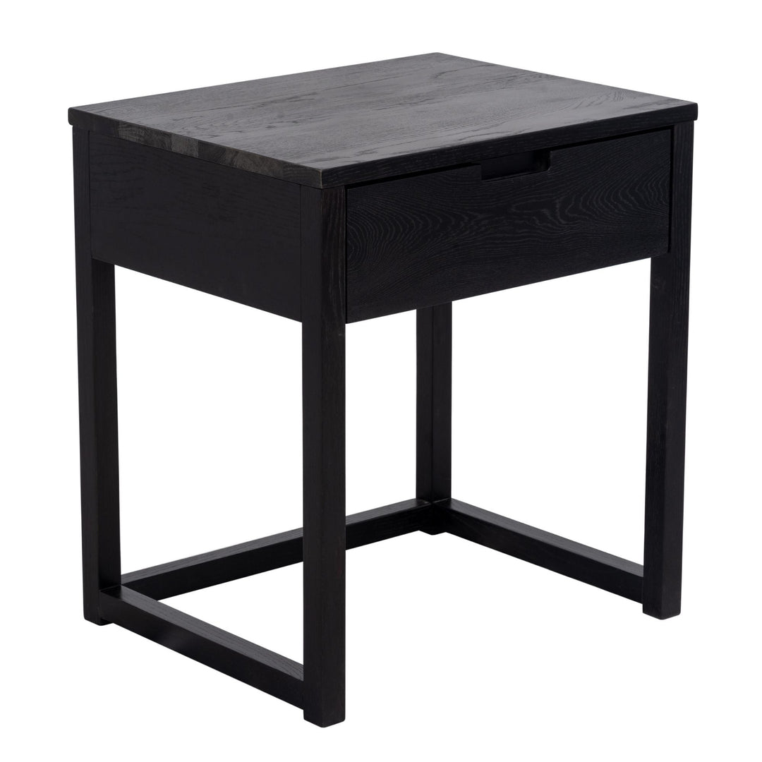 Oslo Black Oak Bedside Table - OneWorld Collection