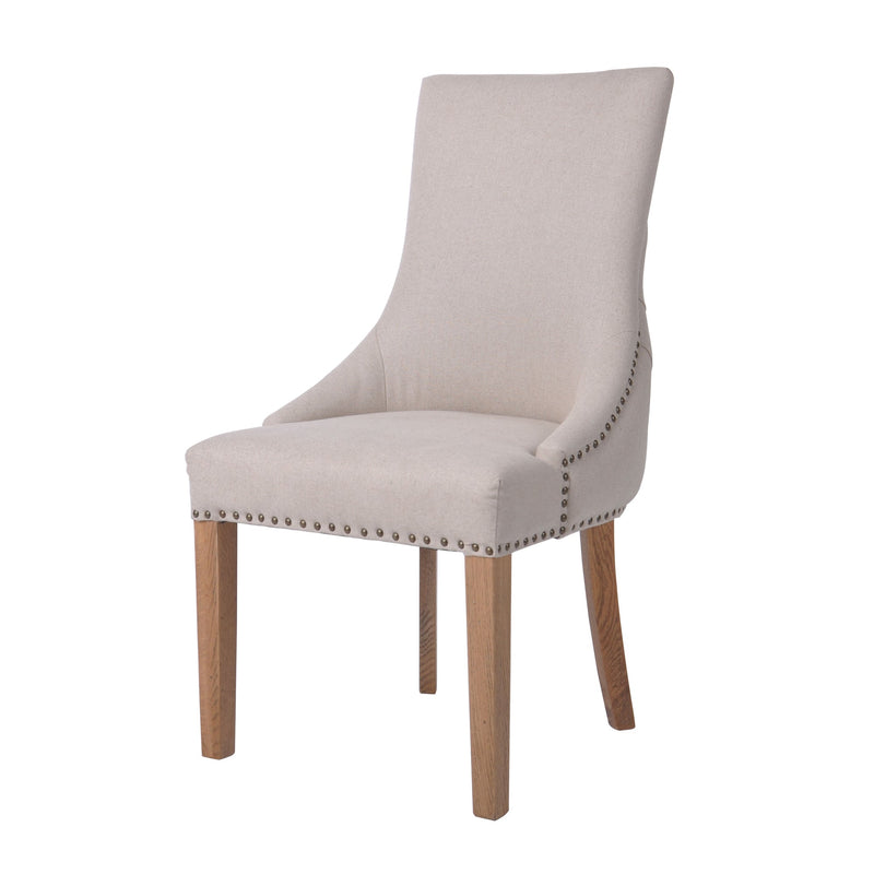 Bordeaux Studded Beige Dining Chair - OneWorld Collection