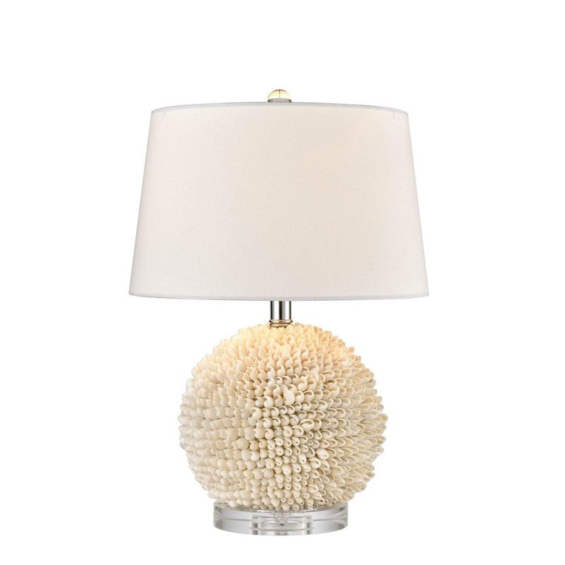 Round Shell Table Lamp W/ Shade - OneWorld Collection