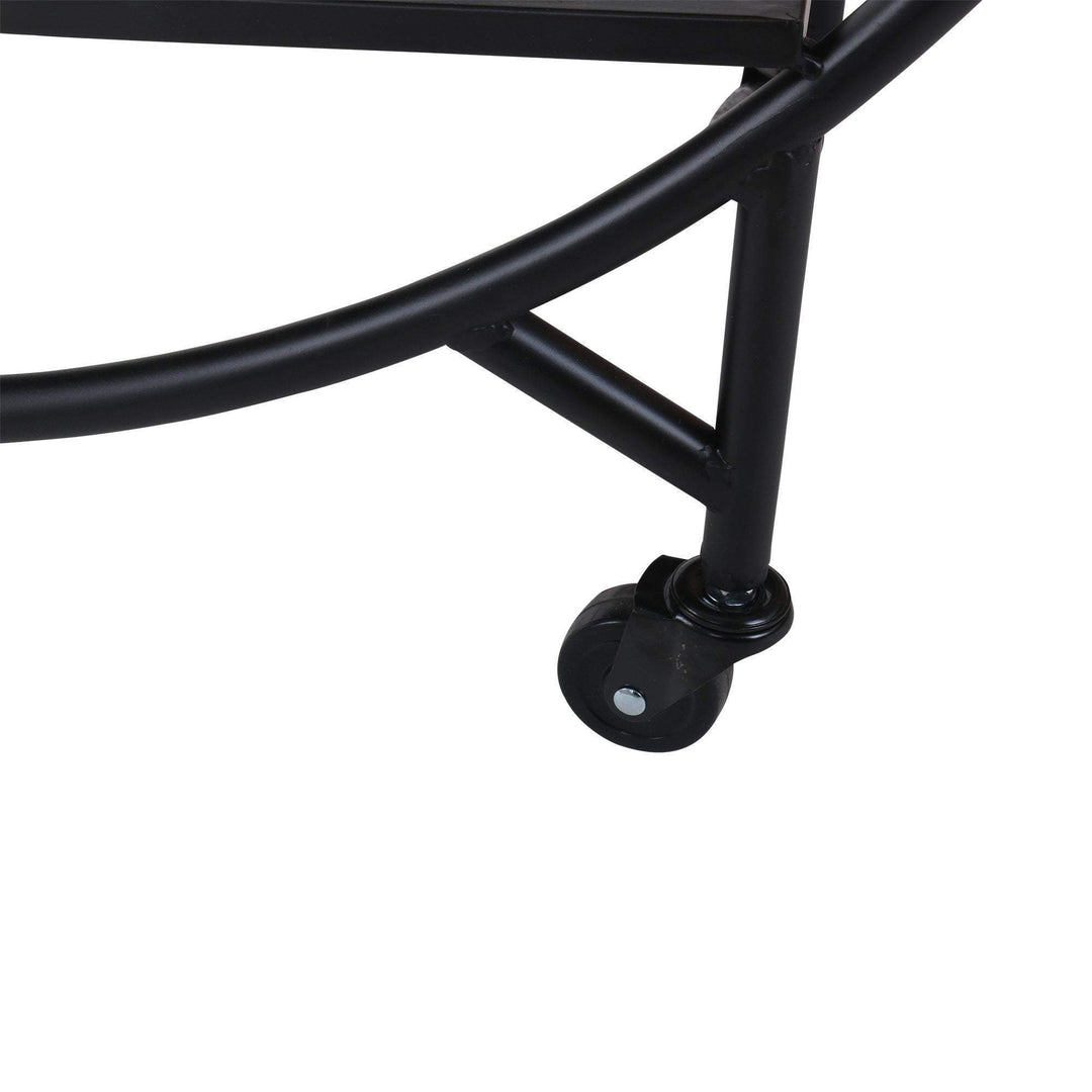 Black Bar Trolley Mirror Shelves - OneWorld Collection