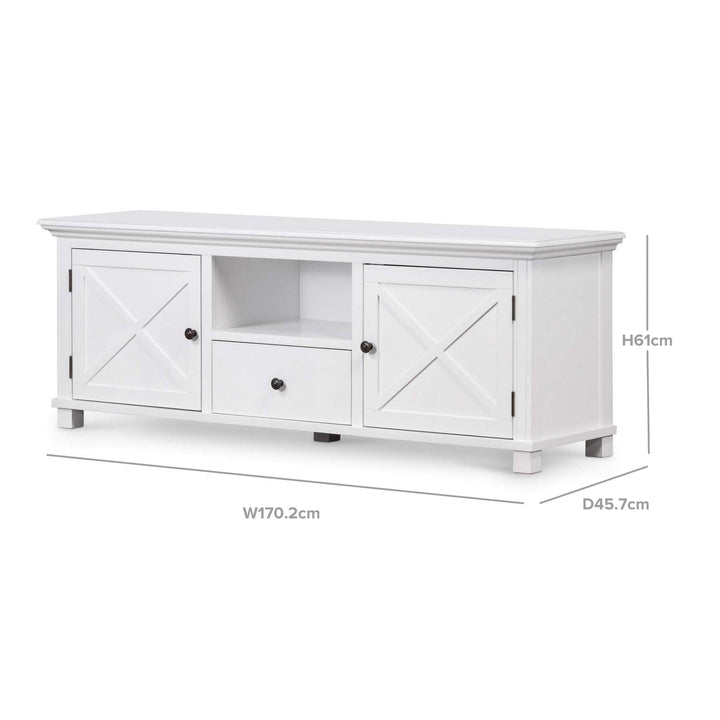 Sorrento Media Unit White - OneWorld Collection