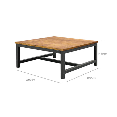 Boston Recycled Elm Square Coffee Table