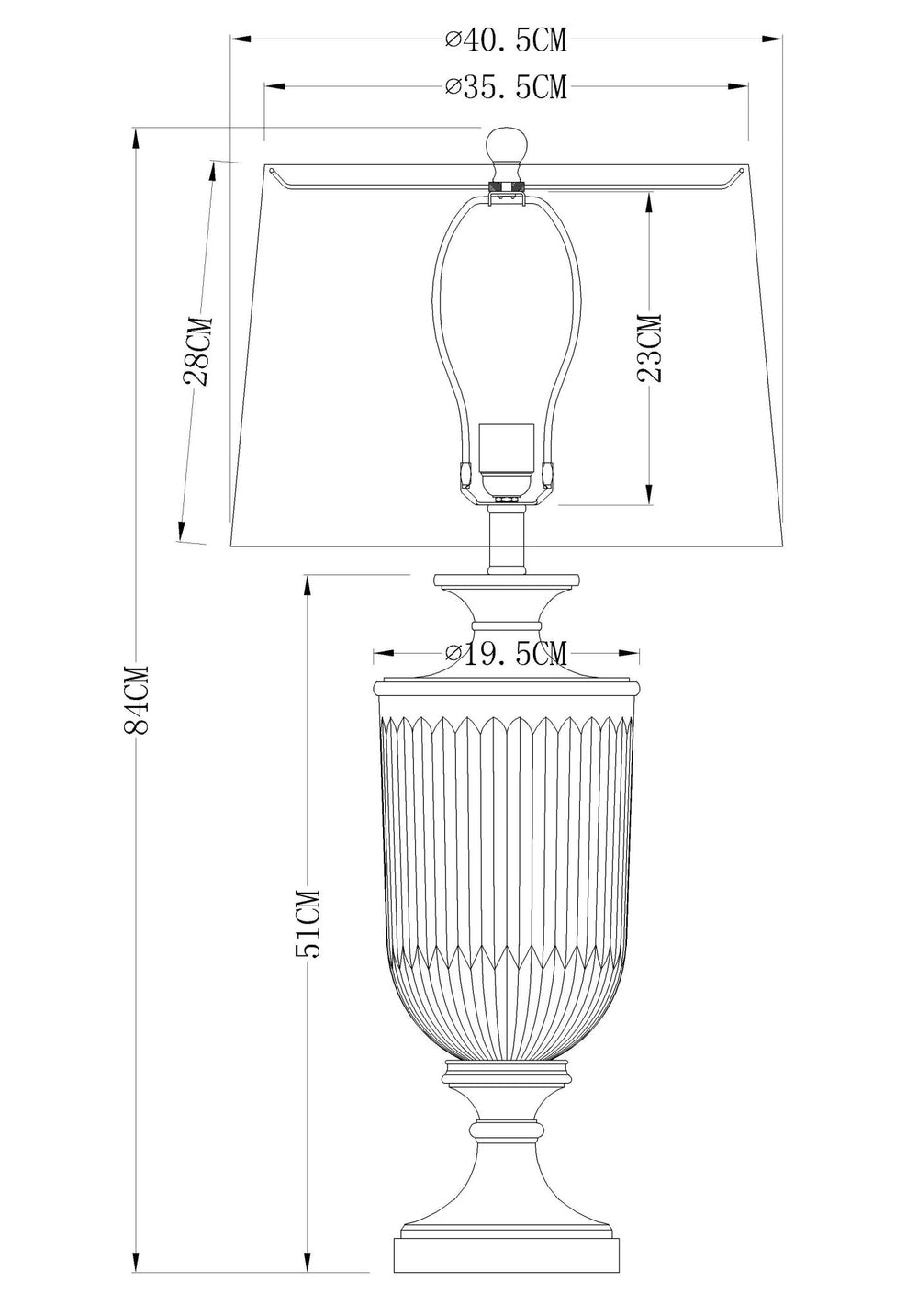 Glass Nickel Lamp W/White Linen Shade - OneWorld Collection