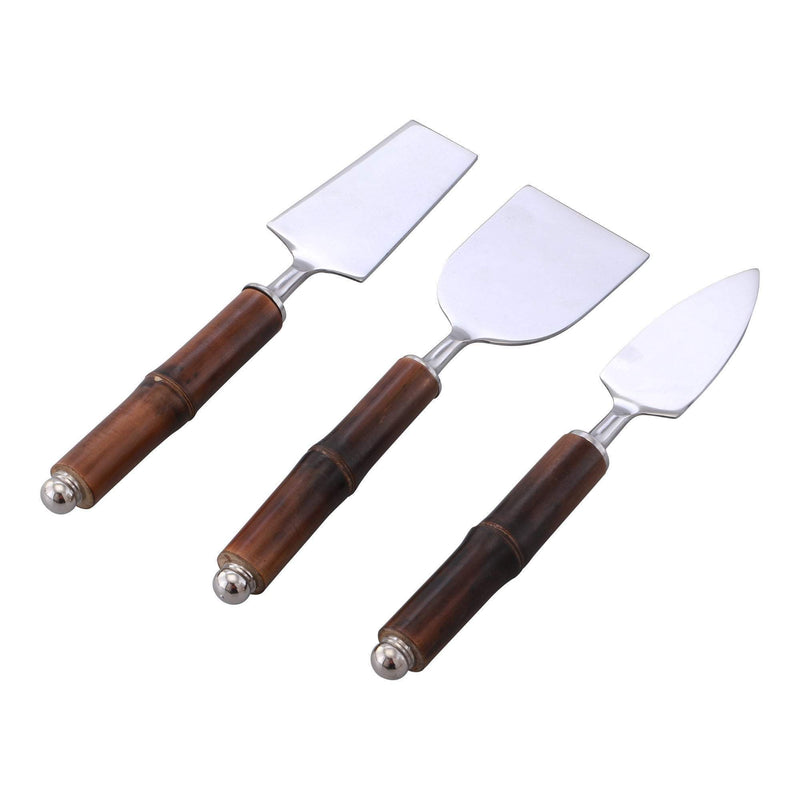 Adara Wood Handle 3 Pc Cheese Knife Set - OneWorld Collection