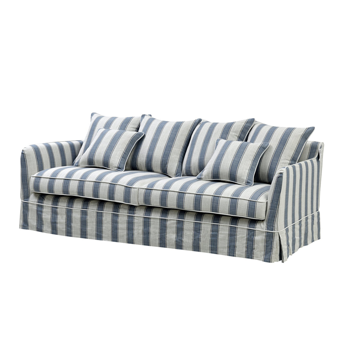 Slip Cover Only - Byron Hamptons 2.5 Seat Sofa Blue Sky