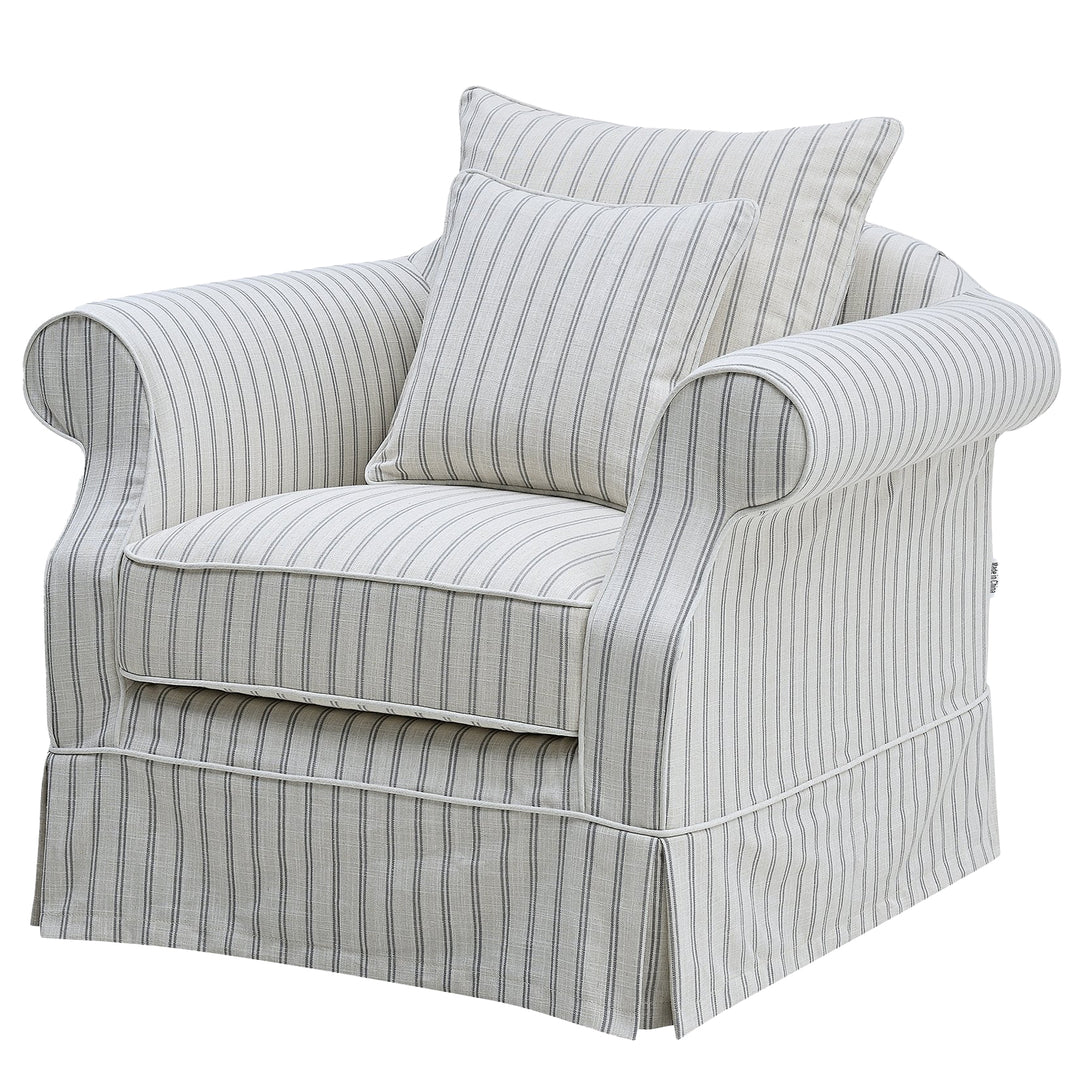 Avalon Hamptons Armchair Stone Stripe