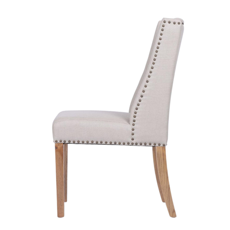 Ithaca Beige Velvet Dining Chair - OneWorld Collection