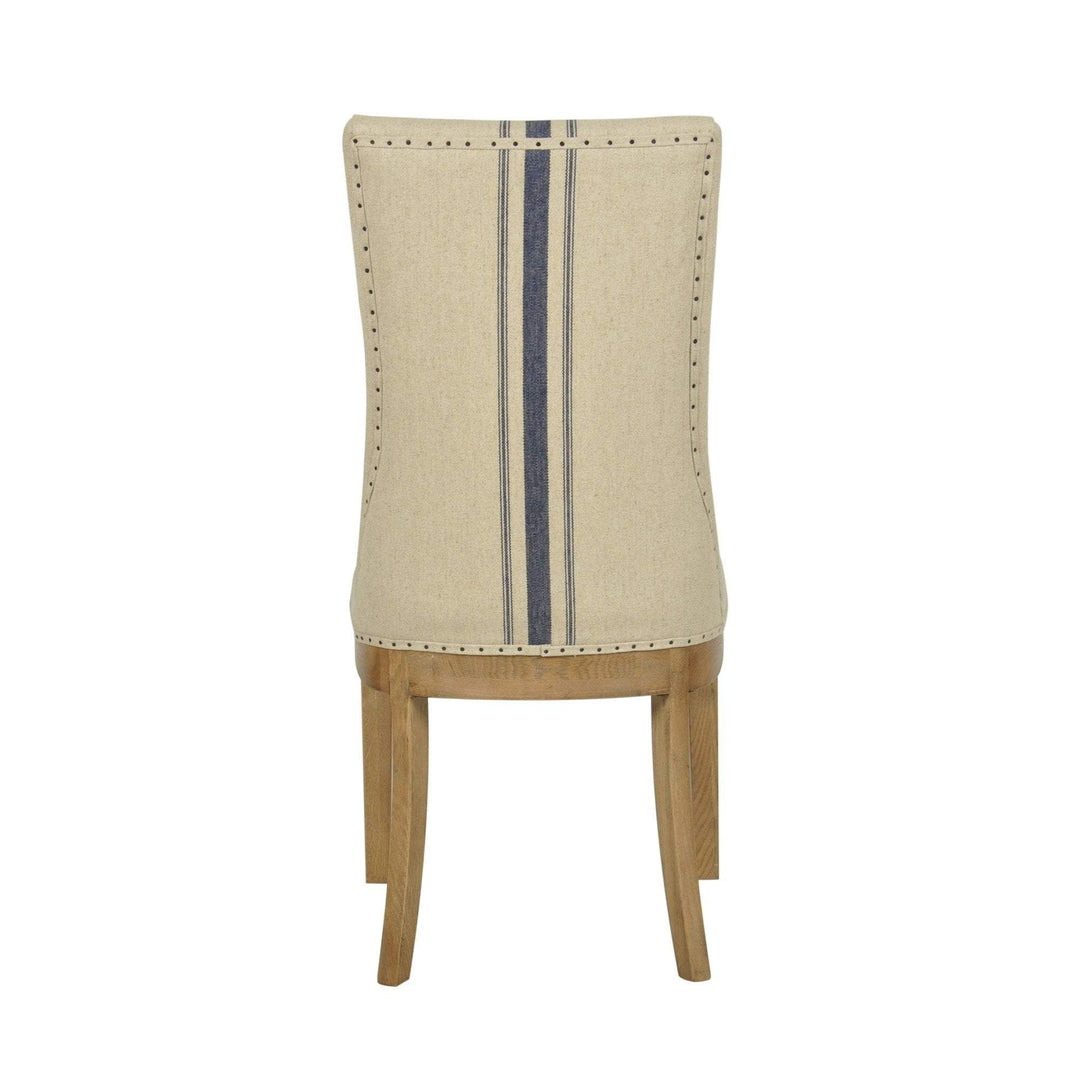 Oakwood Linen Dining Chair Blue Stripe - OneWorld Collection