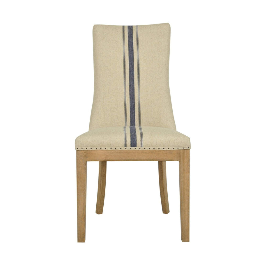 Oakwood Linen Dining Chair Blue Stripe - OneWorld Collection