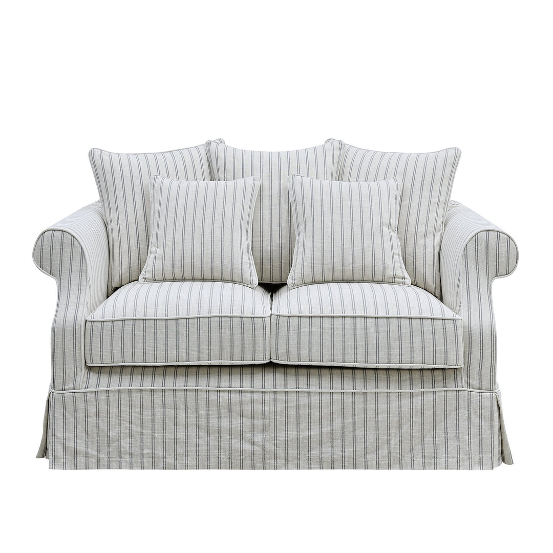 Avalon 2 Seat Sofa Stone Stripe - OneWorld Collection