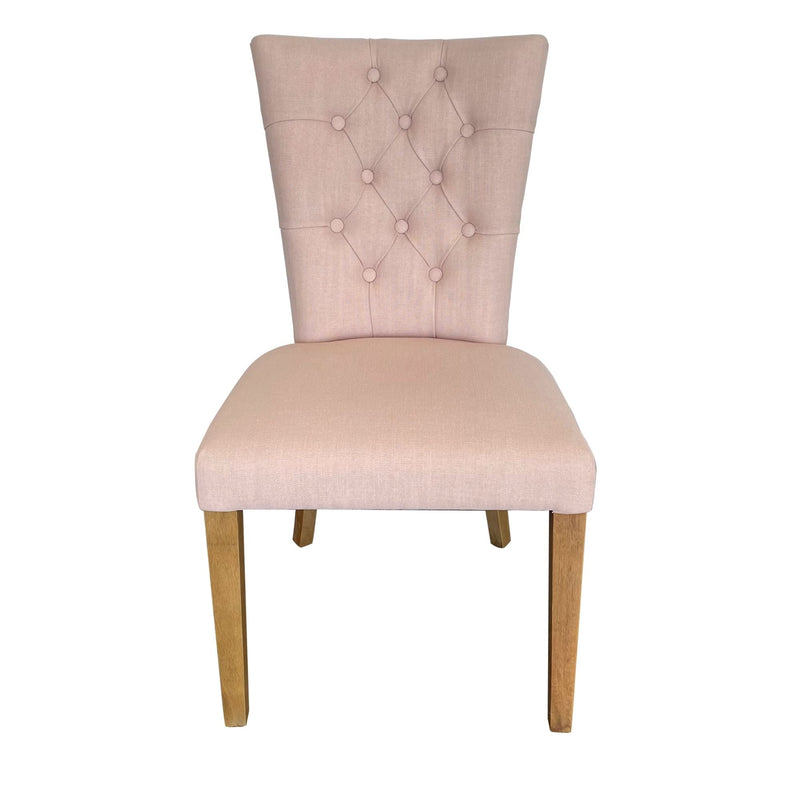 Greenwich Linen Dining Chair Blush *Limited Edition - OneWorld Collection