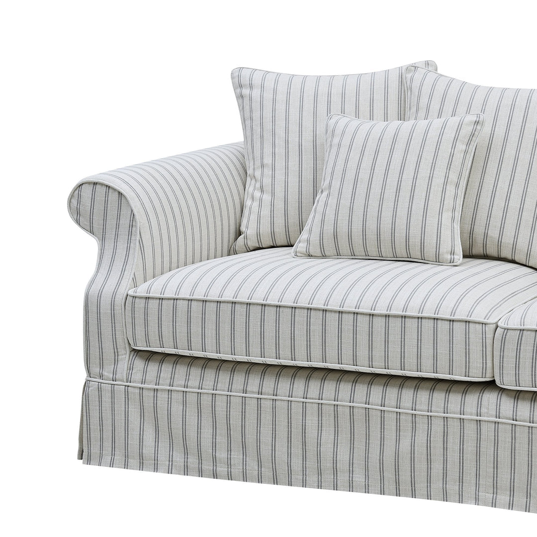 Avalon 3 Seat Sofa Stone Stripe - OneWorld Collection