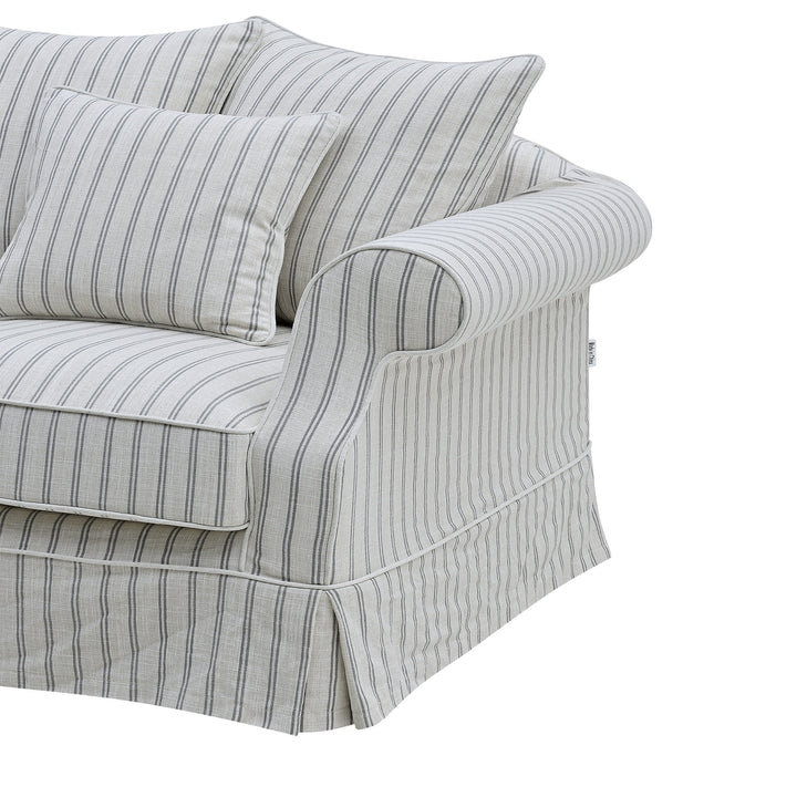 Avalon 2 Seat Sofa Stone Stripe - OneWorld Collection