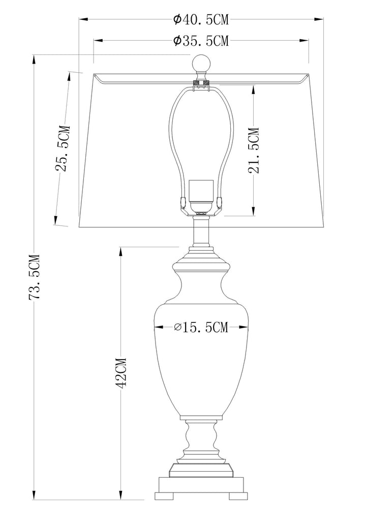 Glass Black Lamp W Black Shade - OneWorld Collection