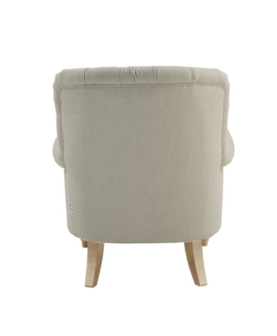 Maurice Buttoned Armchair Natural - OneWorld Collection