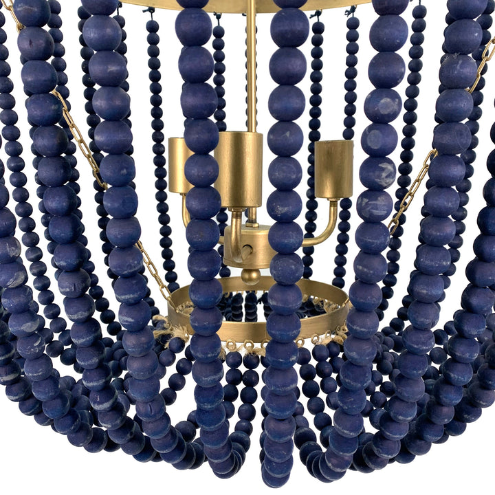 Amaya Beaded Chandelier Navy/Gold - OneWorld Collection