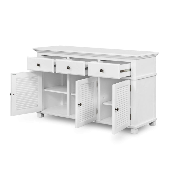 West Beach 3 Door Buffet White - OneWorld Collection