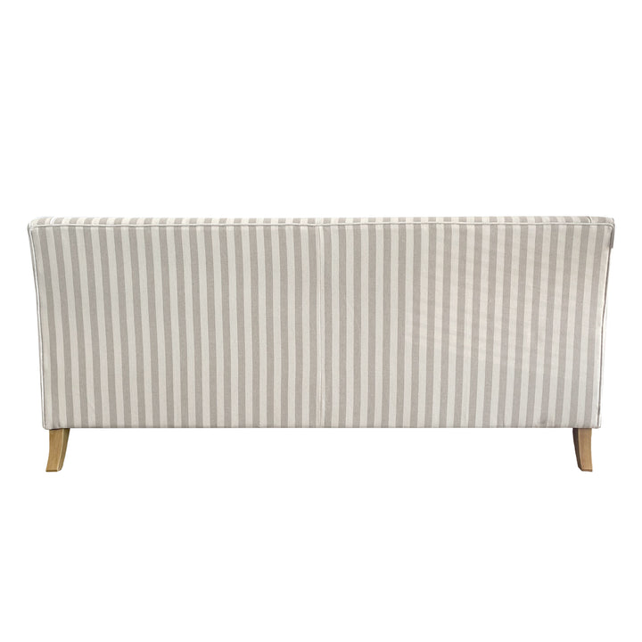 Bondi Hamptons 3 Seat Sofa Natural Stripe W/White Piping