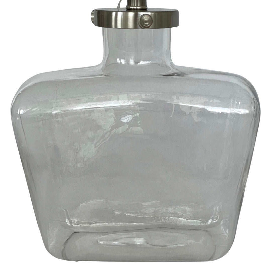 Fillable Bottle Lamp W Linen Shade - OneWorld Collection