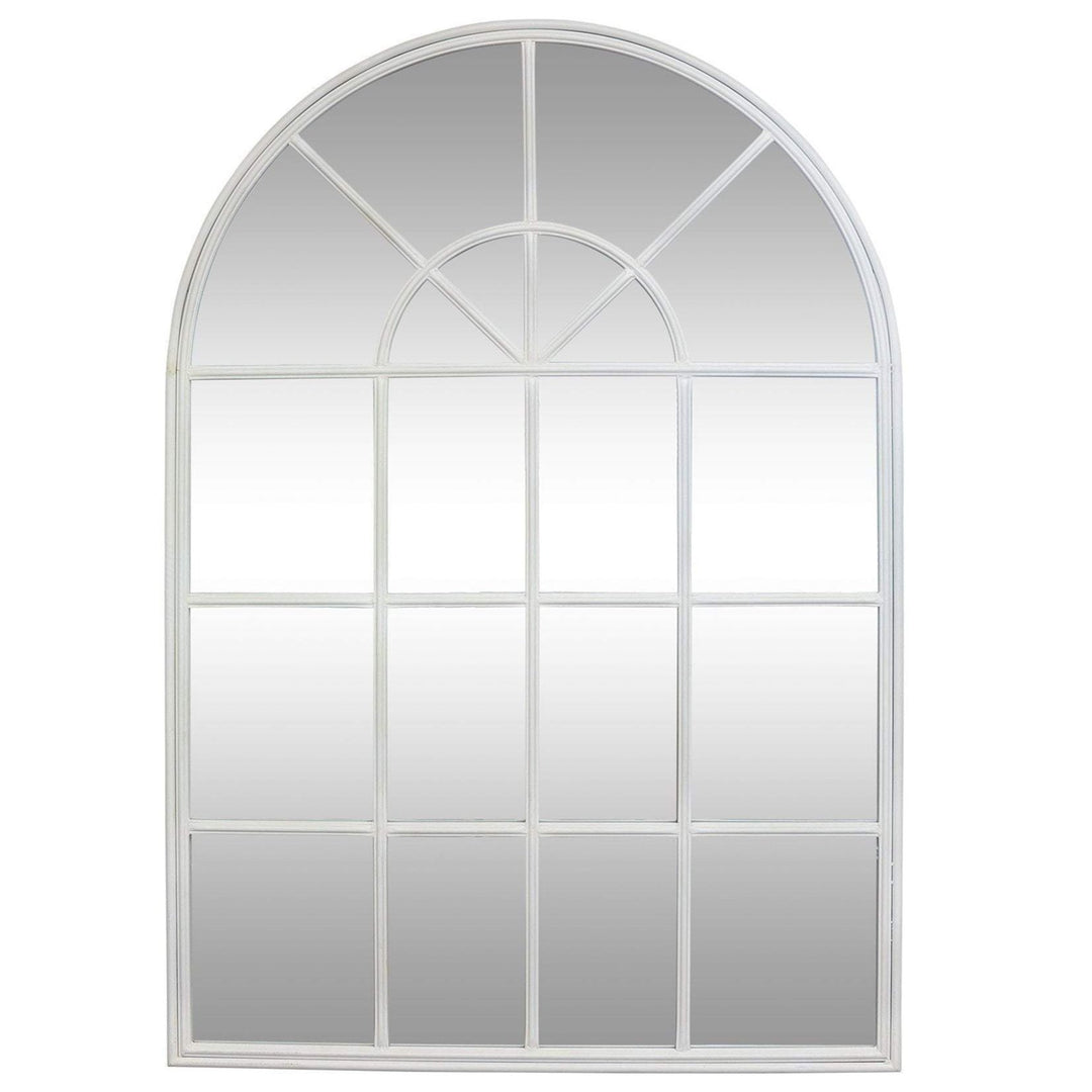 Iron Arch Mirror With Panes Cream - OneWorld Collection