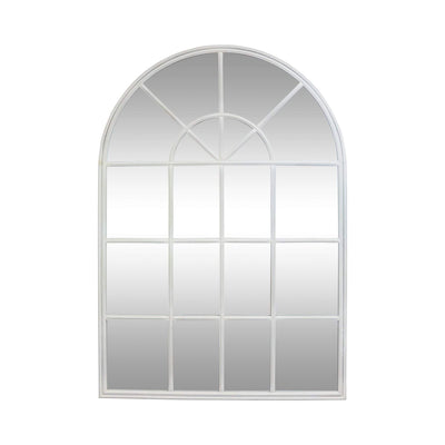 Iron Arch Mirror With Panes Cream - OneWorld Collection
