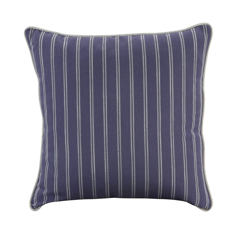 55Cm Throw Cushion Navy/White Stripe - OneWorld Collection