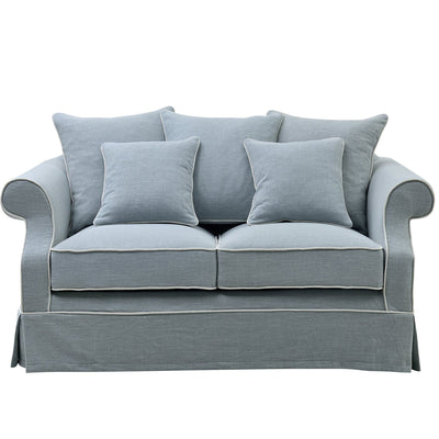 Avalon 2 Seat Hamptons Sofa Beach Linen Blend