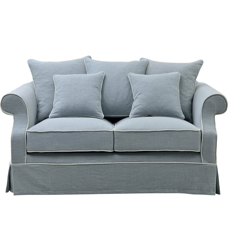 Avalon 2 Seat Hamptons Sofa Beach Linen Blend