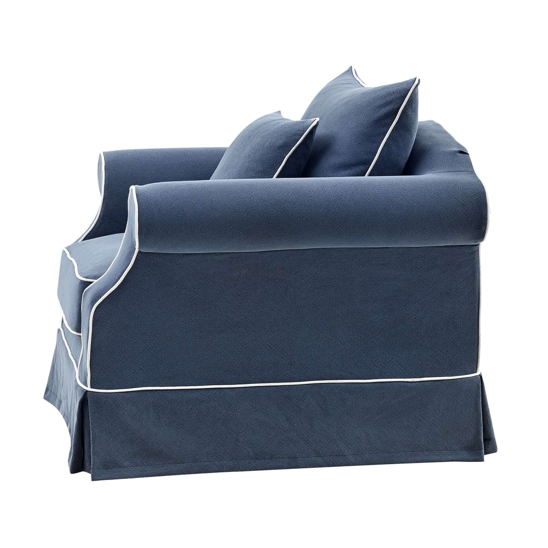 Armchair Slip Cover - Avalon Navy - OneWorld Collection