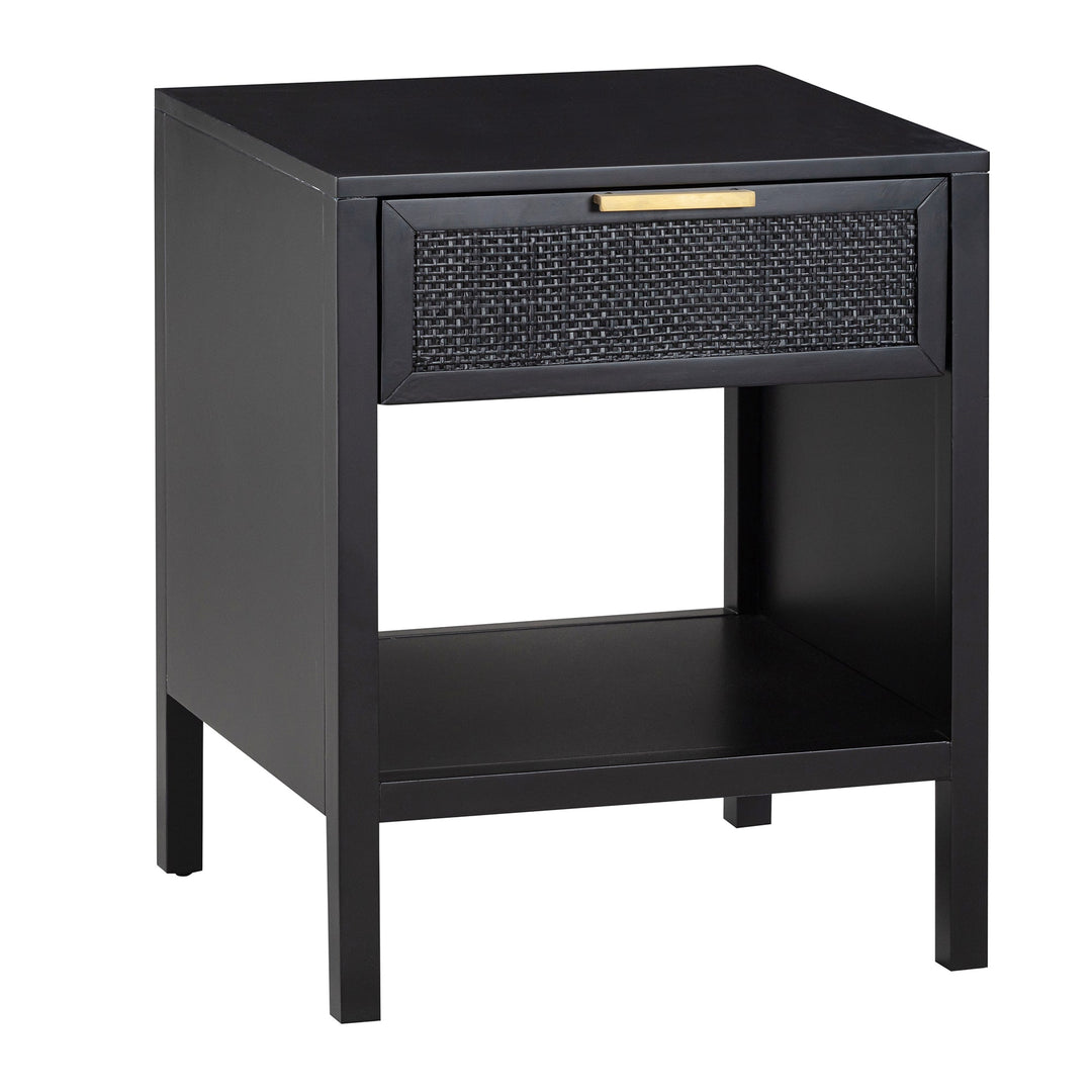 Santorini Bedside Table Black - OneWorld Collection