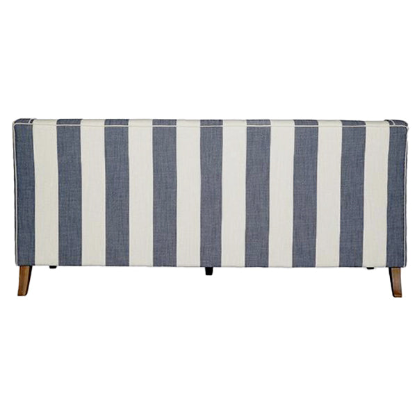 Bondi Hamptons 3 Seat Sofa Denim/Cream Stripe Linen Blend