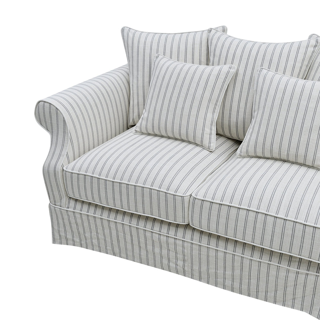 Avalon 2 Seat Sofa Stone Stripe - OneWorld Collection