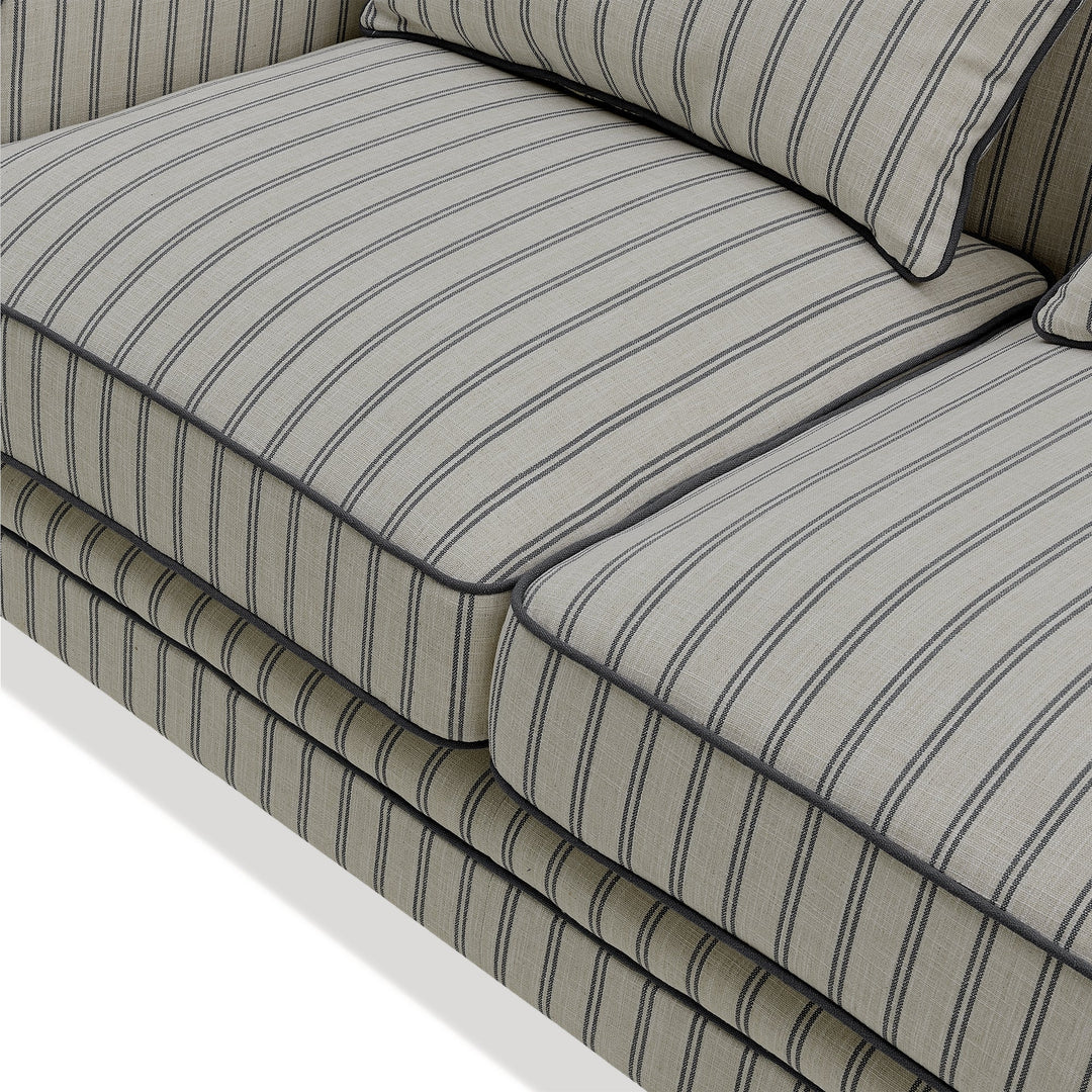 Bondi 2 Seat Sofa Blue/White Pin Stripe - OneWorld Collection