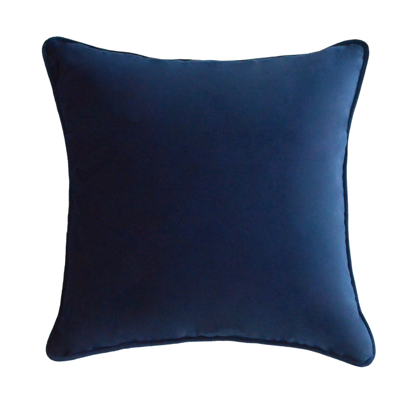 55cm Throw Cushion Navy Velvet - OneWorld Collection