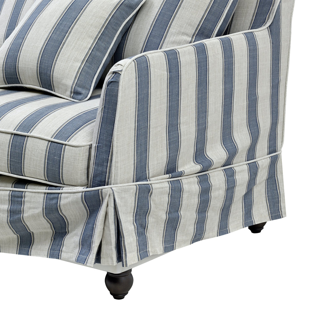 Noosa Armchair Blue Sky Stripe - OneWorld Collection