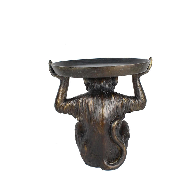 Sitting Monkey Statue With Bowl On Head - OneWorld Collection