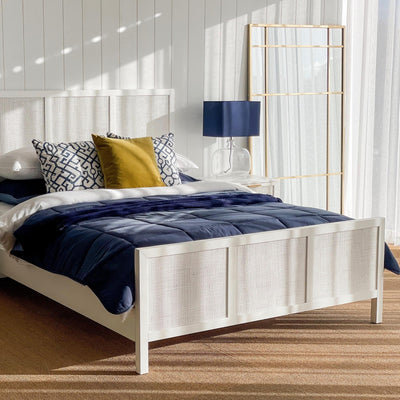Santorini Queen Bed White - OneWorld Collection