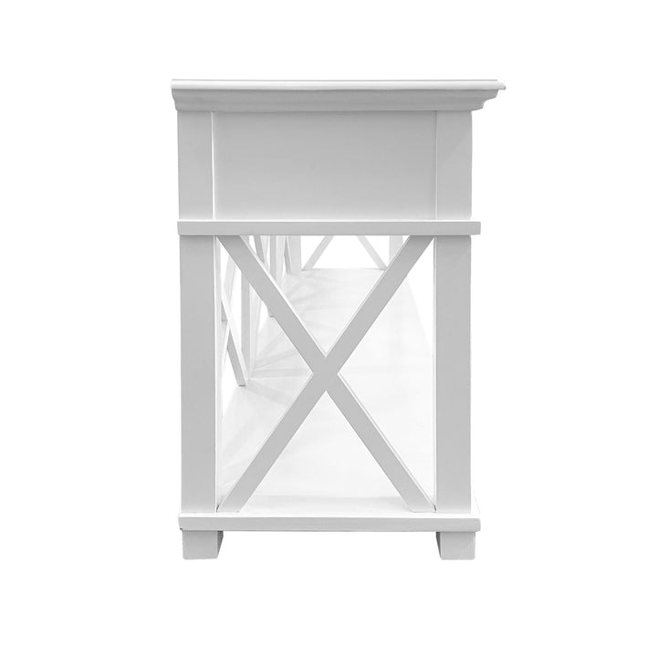 Sorrento White 3 Drawer Console - OneWorld Collection