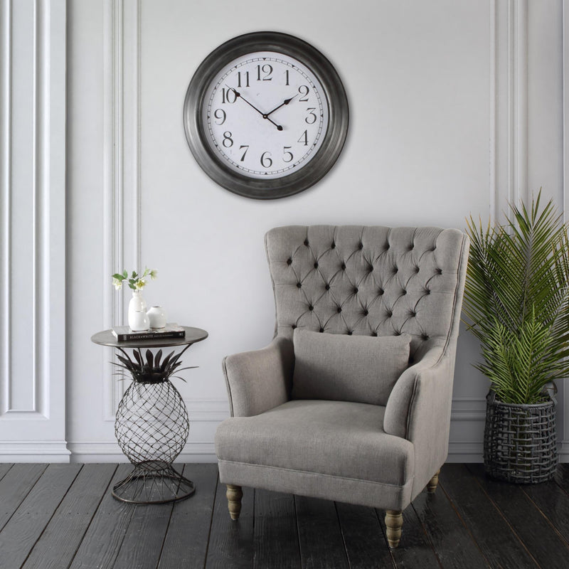 78Cm Black Wall Clock - OneWorld Collection