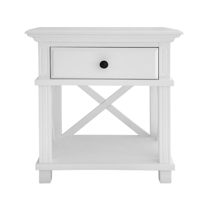 Sorrento White Bedside Table - OneWorld Collection