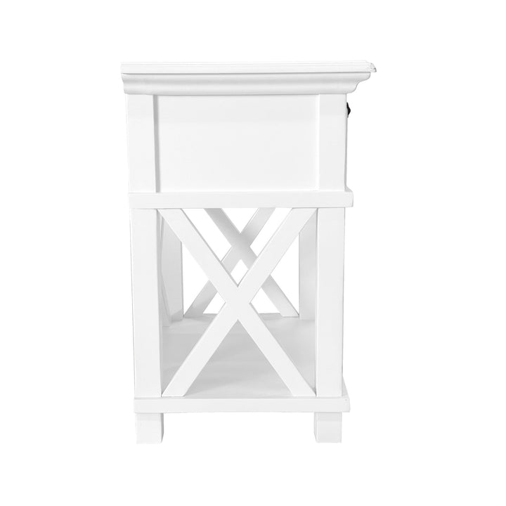 West Beach Bedside Table White - OneWorld Collection