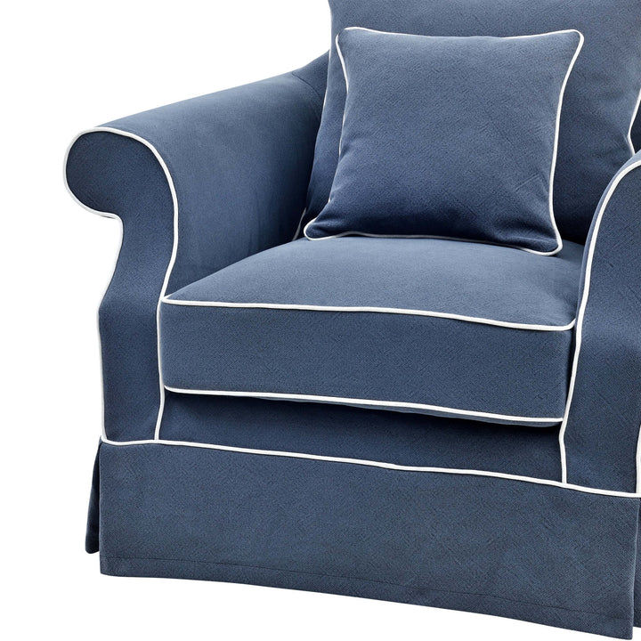 Armchair Slip Cover - Avalon Navy - OneWorld Collection