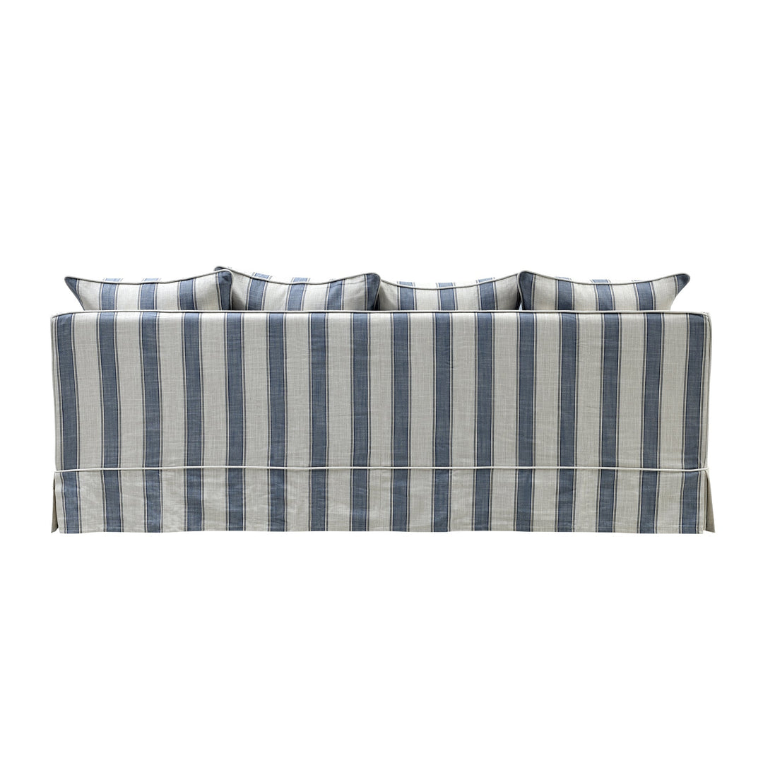 Noosa 3 Seat Sofa Blue Sky Stripe - OneWorld Collection