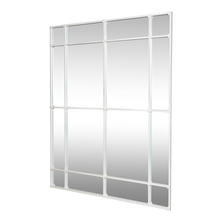 Crawford Rectangular 16 Pane Mirror White - OneWorld Collection