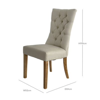 Beige Linen Dining Chair - OneWorld Collection